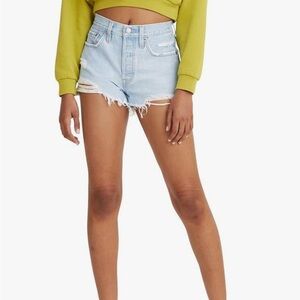 Levi's Light Blue Jean Shorts